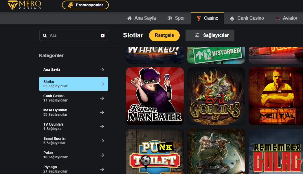 Casinomero Giriş Sayfası